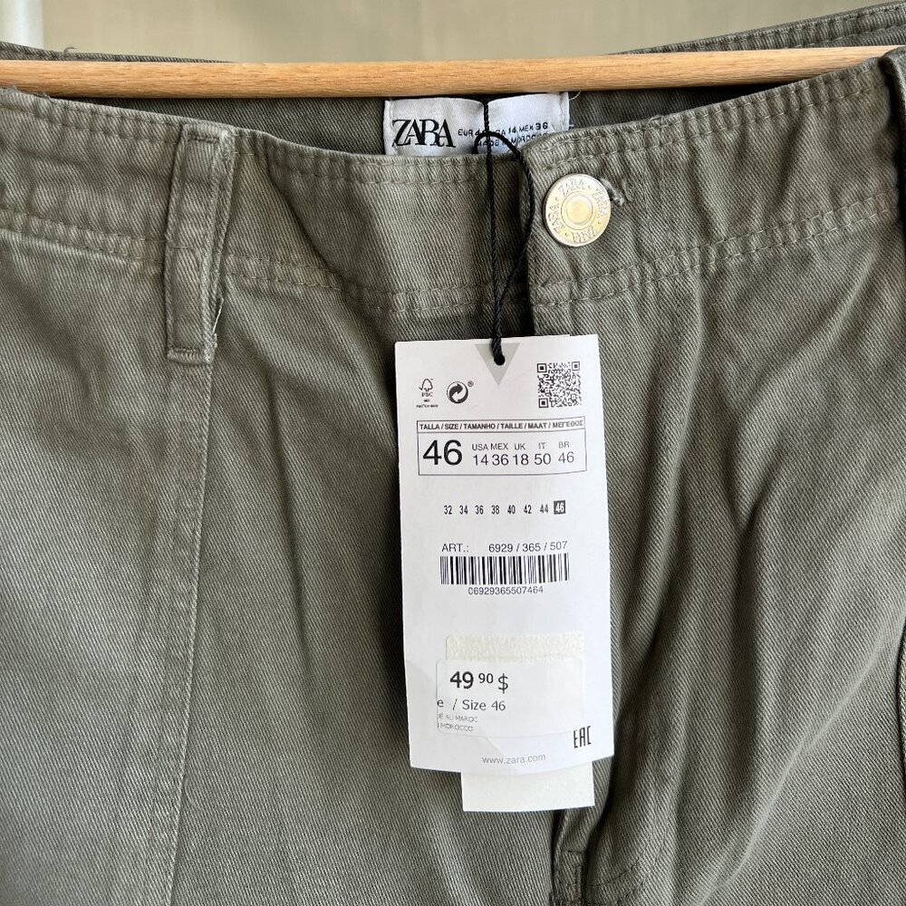 NWT Zara Khaki Trousers